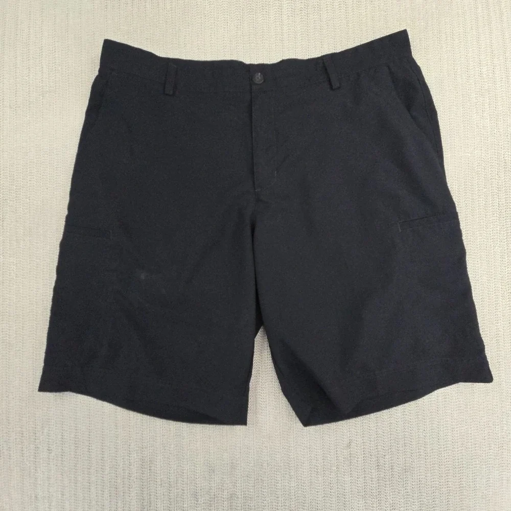 Adidas Golf Shorts Mens 38 Black Stretch‎ Lightweight Cargo Pockets Chino Casual